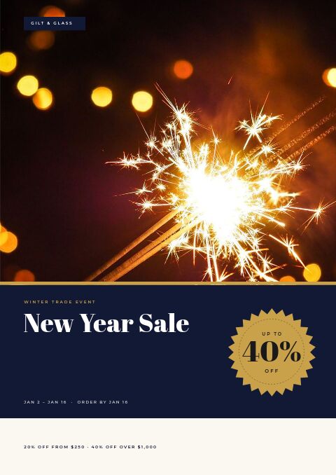 New Year Sale — Cover · band page