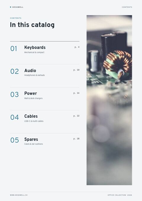 Office Collection — Contents page