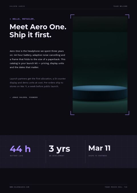 Product Launch — Welcome / About page