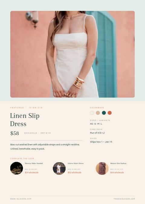 Resort Collection — Featured Product page