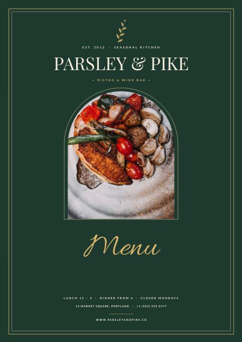 Restaurant Menu catalog template cover