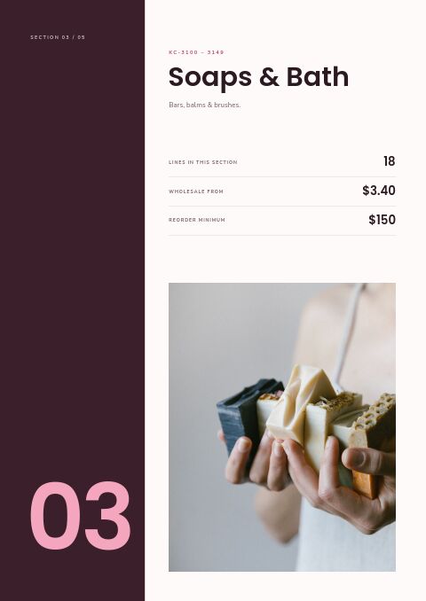 Retailer Catalog — Collection Divider page
