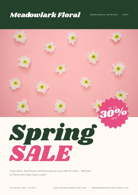Spring Sale — Cover · band page