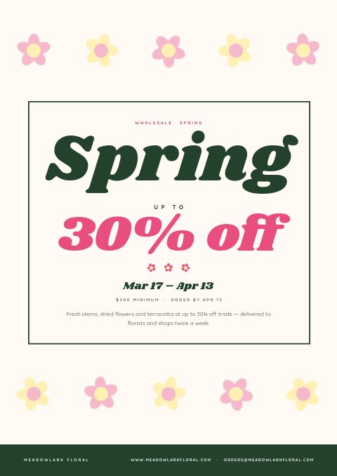Spring Sale — Cover · poster page