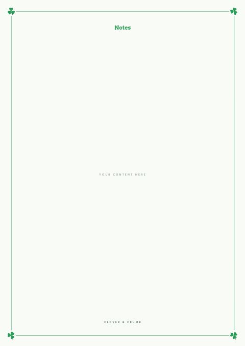 St. Patrick’s Day — Framed Blank page