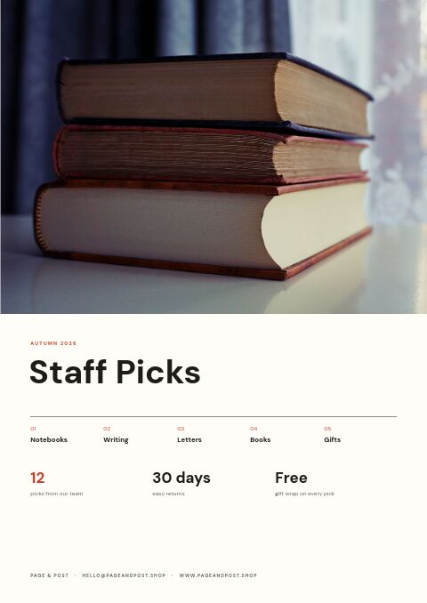 Staff Picks — Cover · band page