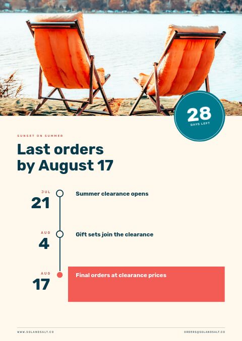 Summer Clearance — Event / Launch page