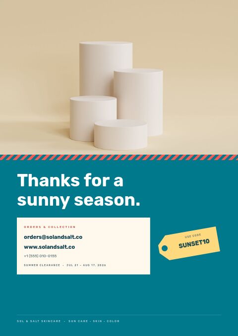 Summer Clearance — Back Cover page