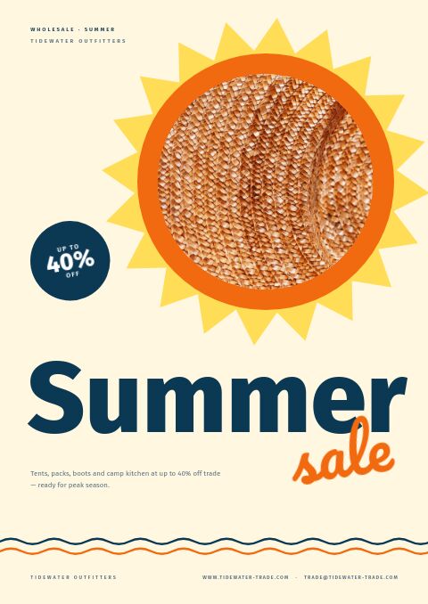 Summer Sale catalog template cover