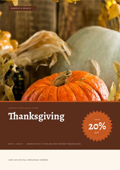 Thanksgiving Sale — Cover · band page