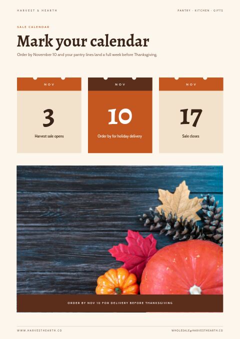 Thanksgiving Sale — Event / Launch page