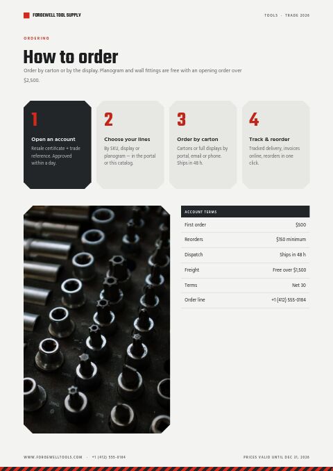 Tools Catalog — How to Order page