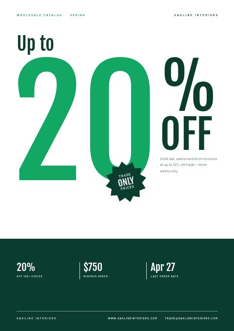 Up to 20% Off catalog template cover