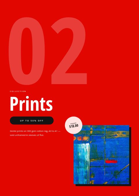 Up to 50% Off — Collection Divider page