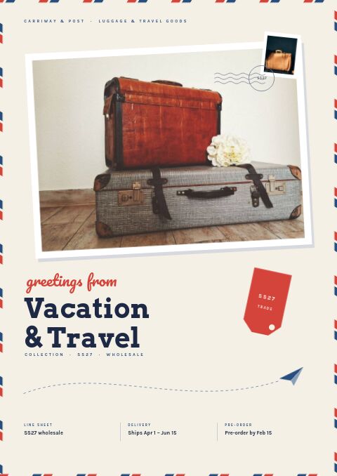 Vacation & Travel Collection catalog template cover
