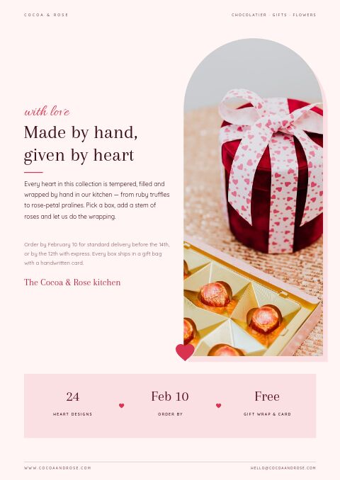 Valentine’s Day — Welcome / About page