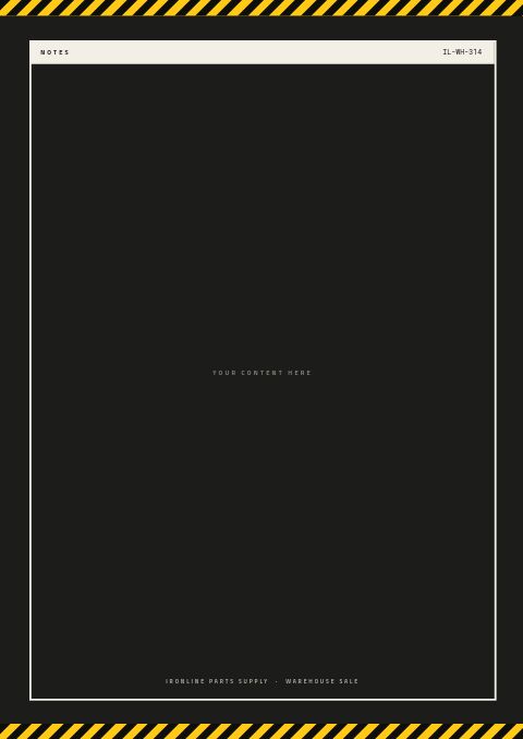 Warehouse Sale — Framed Blank page