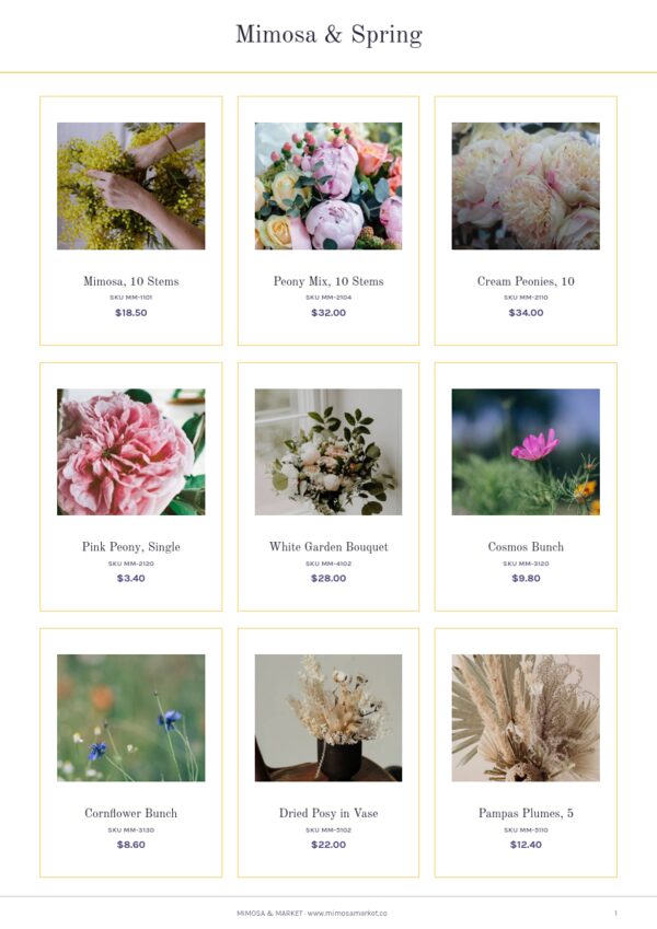 Women’s Day 8 March — product page, 3 × 3 grid