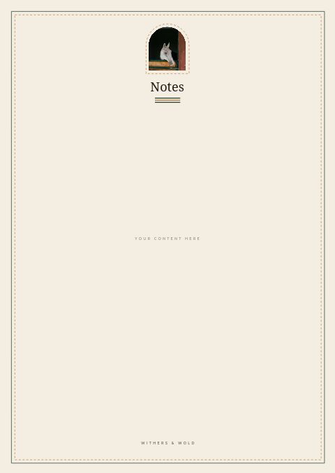 Equestrian & Country — Framed Blank page