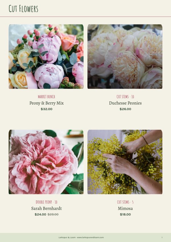 Garden & Floral — product page, 2 × 2 grid