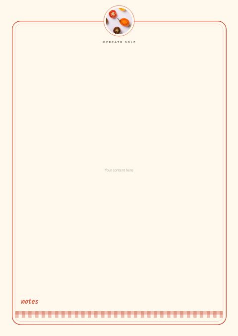 Food & Beverage — Framed Blank page