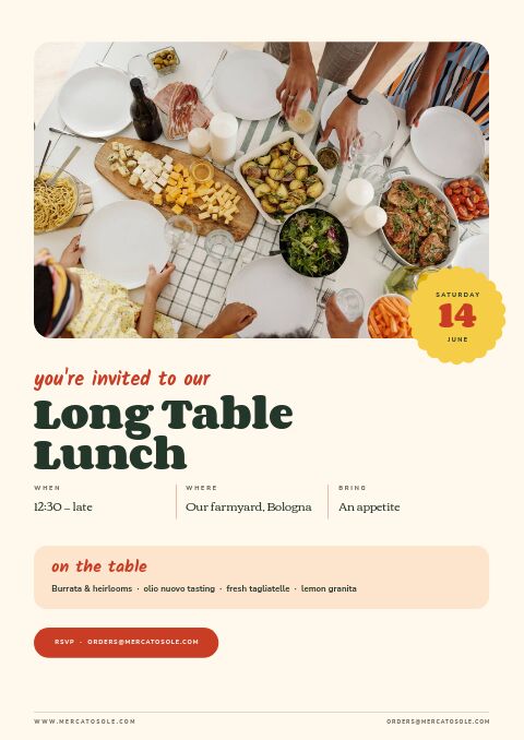 Food & Beverage — Event / Launch page