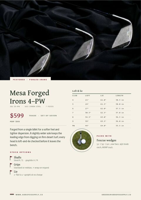 Golf & Club — Featured Product page