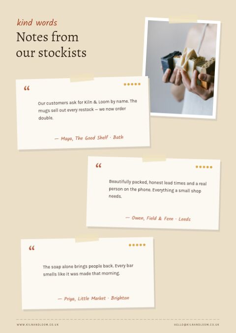 Handmade & Craft — Testimonials page