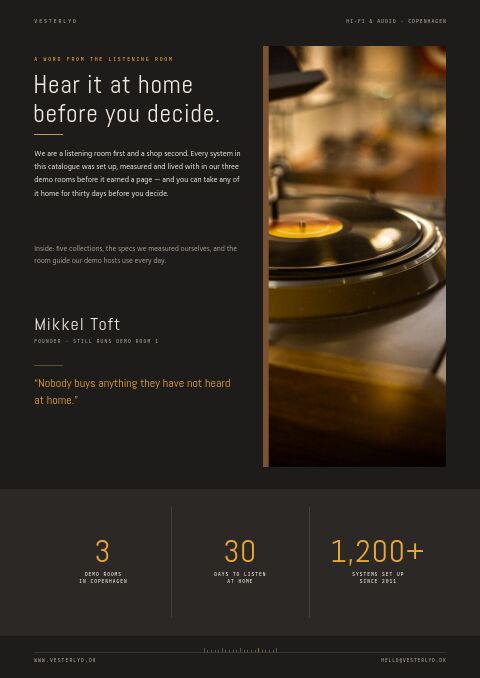 Hi-Fi & Audio — Welcome / About page