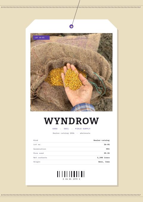 Agricultural Supplies Premium — Cover · framed page