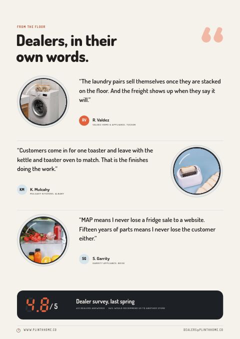 Appliances Premium — Testimonials page