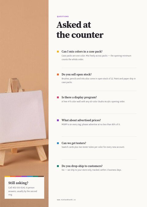 Arts & Crafts Premium — FAQ page