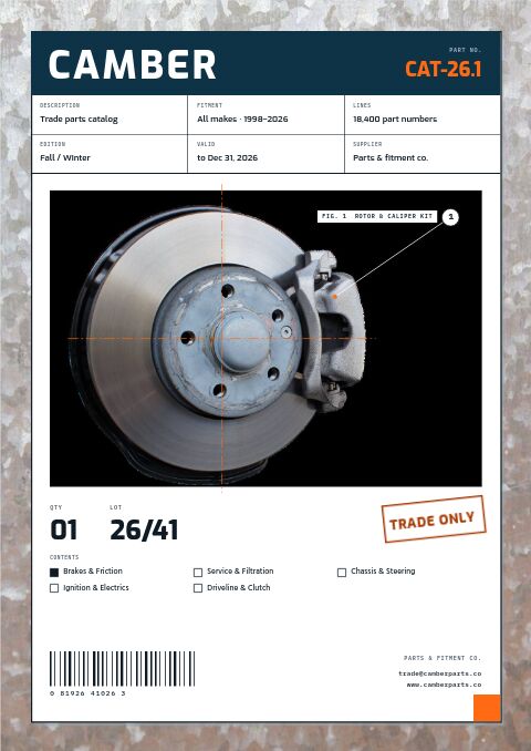 Automotive Parts Premium — Cover · framed page