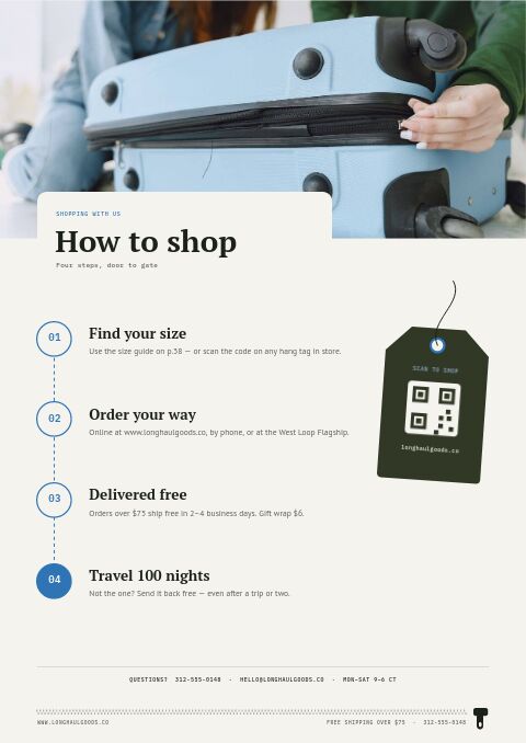 Bags & Luggage Premium — How to Order page