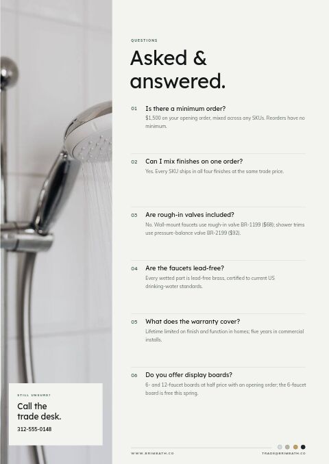 Bathroom Fixtures Premium — FAQ page