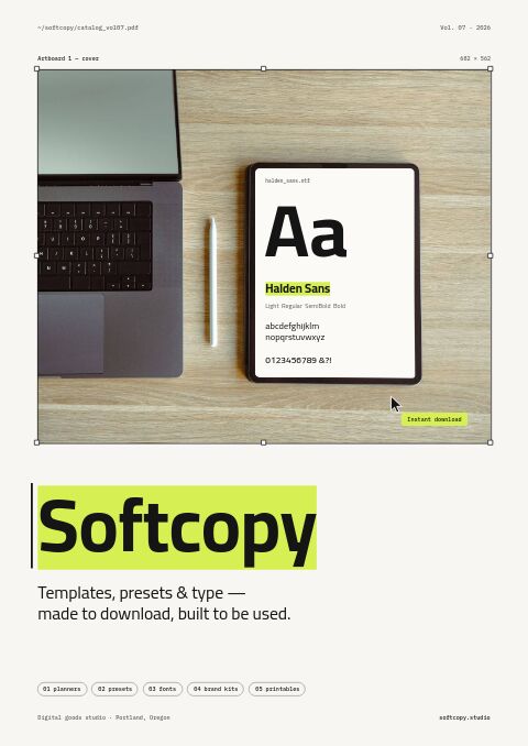 Digital Products Premium catalog template cover