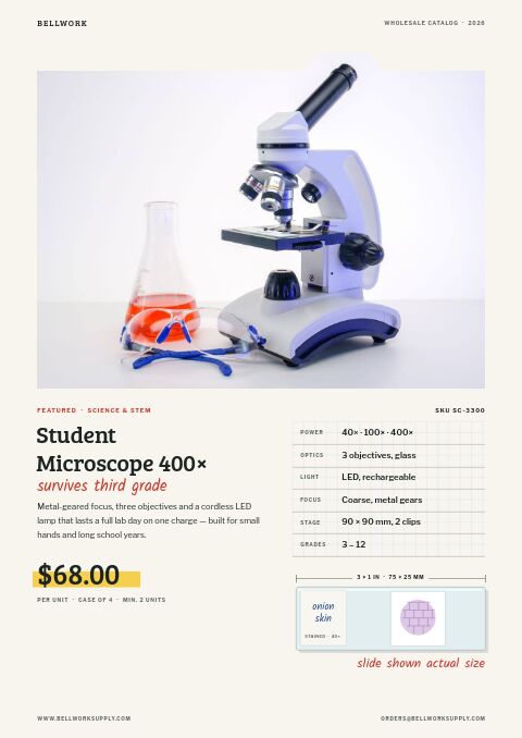 Educational Supplies Premium — Featured Product page