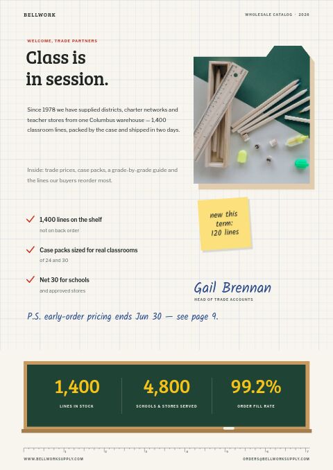 Educational Supplies Premium — Welcome / About page