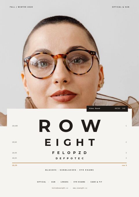 Eyewear Premium catalog template cover