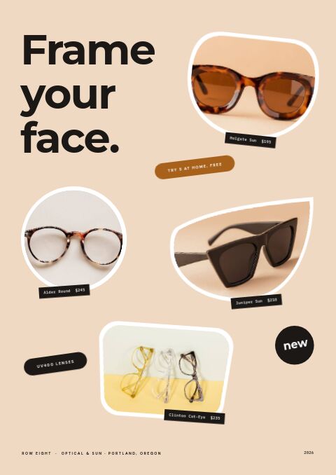 Eyewear Premium — Cover · sticker page