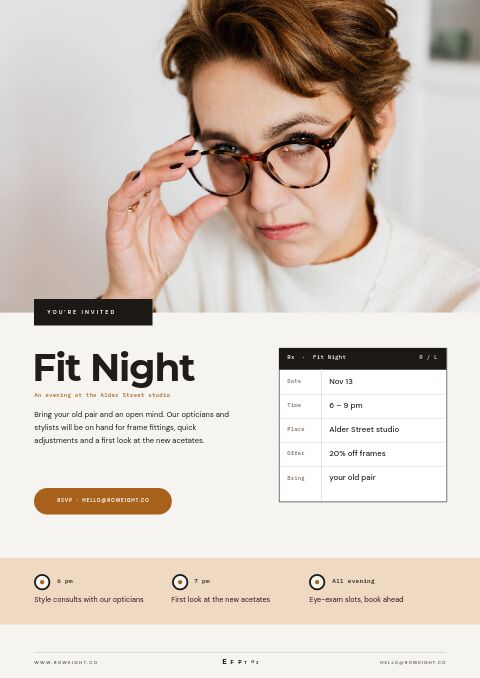 Eyewear Premium — Event / Launch page