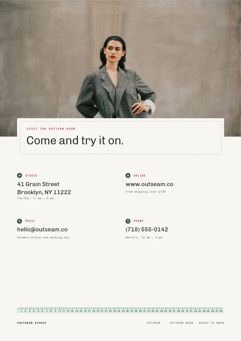 Fashion Premium — Contact / Info page
