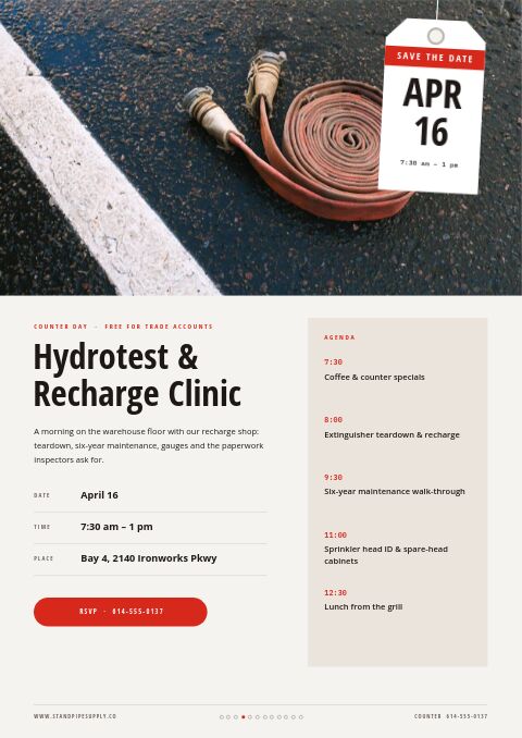 Fire Protection Premium — Event / Launch page