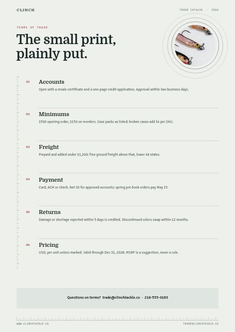 Fishing Premium — Notes / Terms page