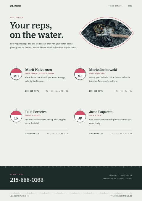 Fishing Premium — Meet the Team page