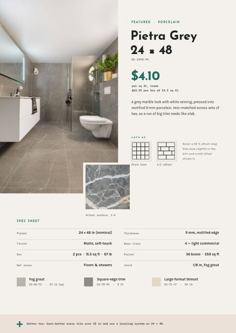 Flooring & Tile Premium — Featured Product page