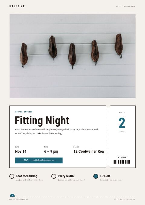 Footwear Premium — Event / Launch page