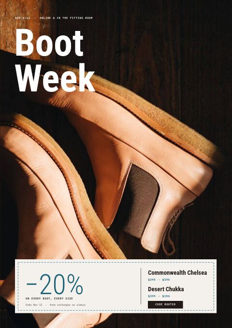 Footwear Premium — Promo / Sale page