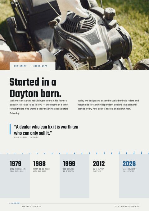 Garden Equipment Premium — Brand Story page