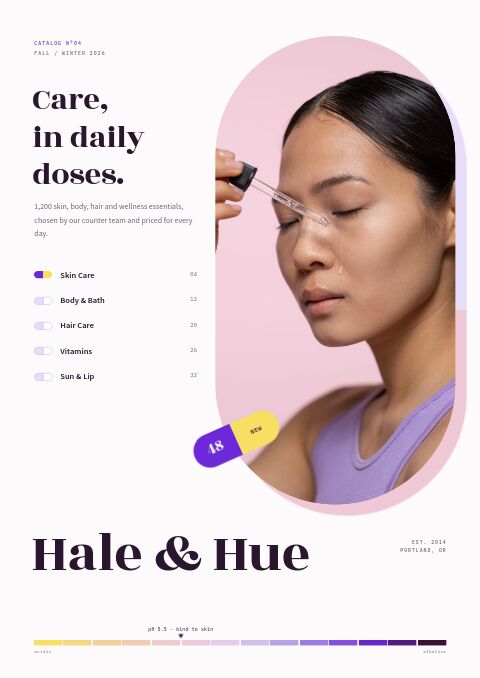 Health & Beauty Premium — modello di catalogo premium